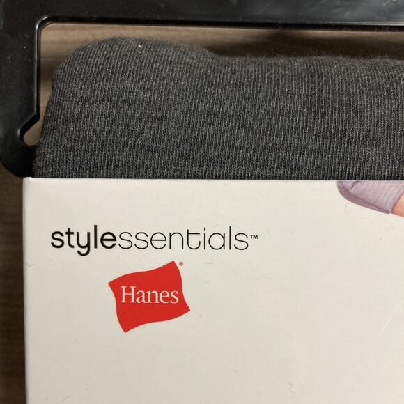 Hanes StyleEssentials Cotton Leggings Size Medium 8-10 Marble Heather Footless - Picture 3 of 5